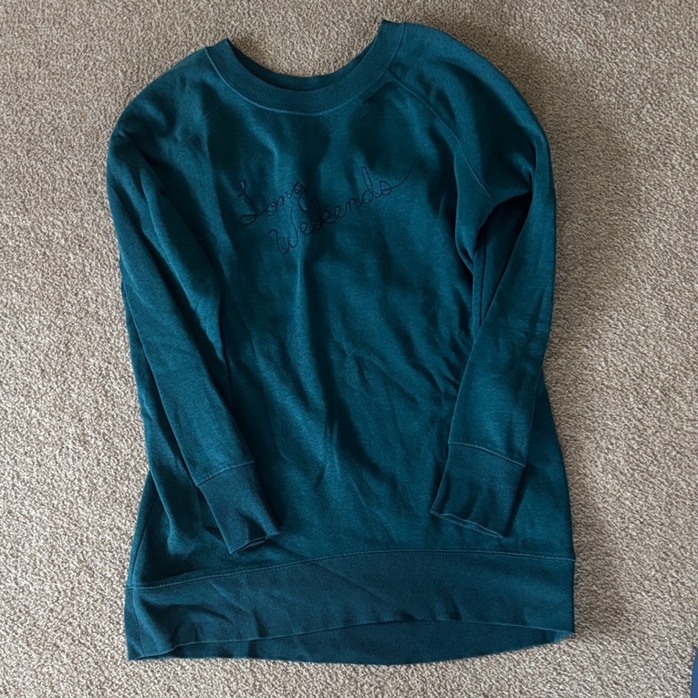 Old Navy Women's Deep Teal Crew Neck Sweater